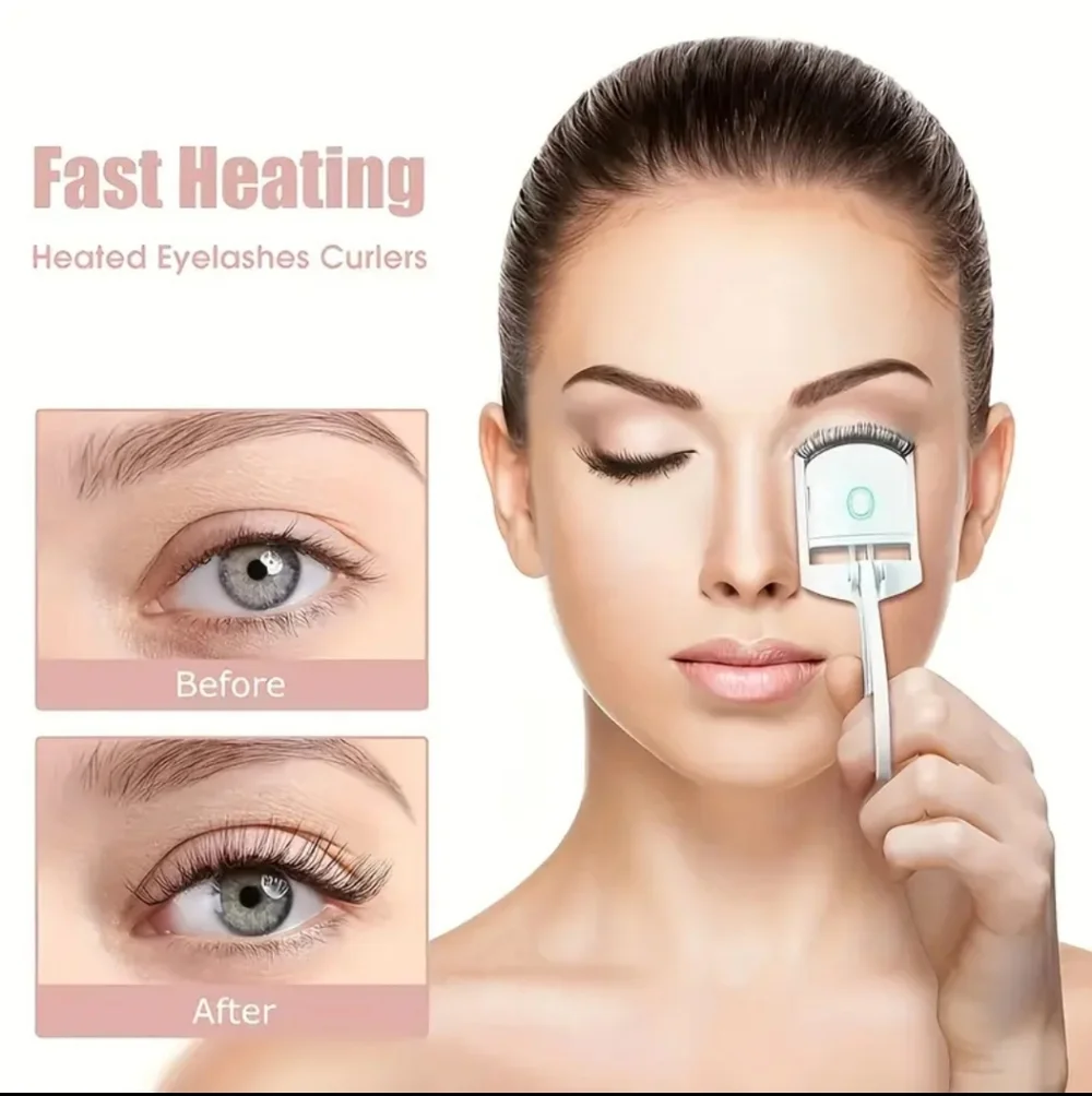 White Electric Eyelash Curler for Precision Lash Lifting